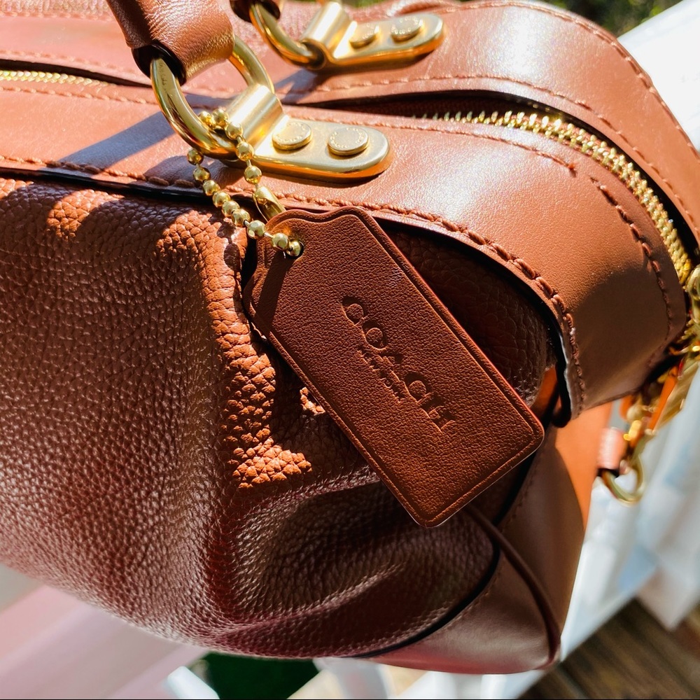 Coach Polished Pebble Lane Satchel EUC - Picture 11 of 16